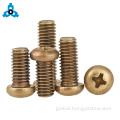 Brass Pan Head Machine Screws Small brass pan head machine screws cross type Manufactory